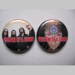 System of a Down, odznak 25mm cena za 1ks (počet kusov a konkrétny model napíšte v objednávke do rubriky KOMENTÁR)